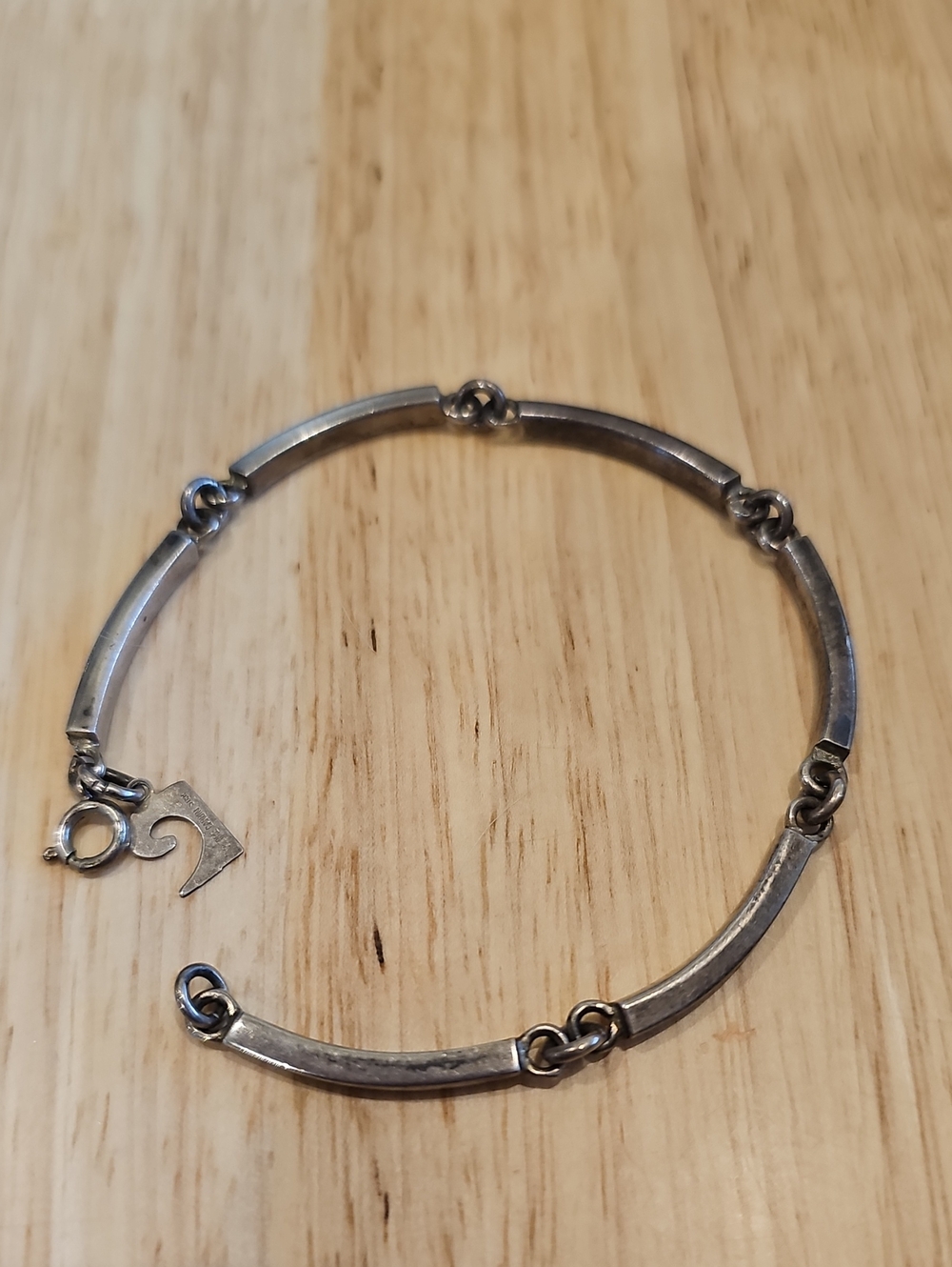 Vintage 1970s Pierre Cardin Sterling Silver Modernist Link Bracelet – Signed